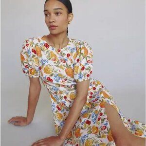 Reformation Anneliese Linen Dress: Fruit Cocktail